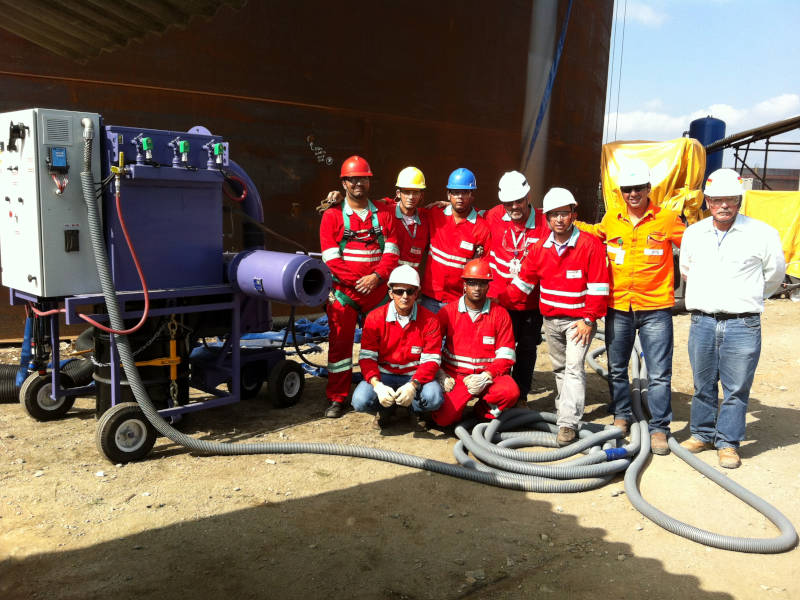 Instalación y Puesta en Marcha de Máquina Granalladora Automática portátil – Petrobras Brasil
