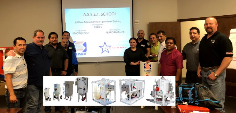 Capacitación en Productos Axxiom Schmidt para Blasting Experts – Texas USA