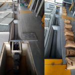 Montaje Sistema de Recolección de abrasivo Tornillo Sinfín Lateral - Cuarto de Granallado CMV