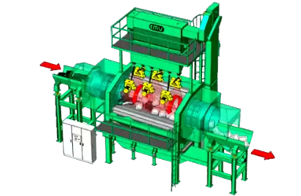 Máquina Granalladora Turbinada con Banda de Giro Continuo TC