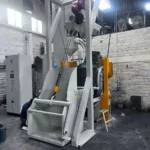Máquina Granalladora De Cinta Rotativa Modelo ET-160 Y Cargador Para Piezas De Fundición De Hierro