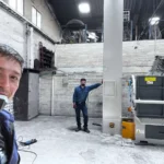 Máquina Granalladora De Cinta Rotativa Modelo ET-160 Y Cargador Para Piezas De Fundición De Hierro