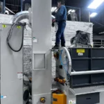 Máquina Granalladora De Cinta Rotativa Modelo ET-160 Y Cargador Para Piezas De Fundición De Hierro