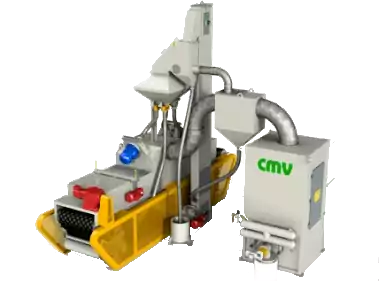 Máquina Granalladora Turbinada con Banda Transportadora de Alambre