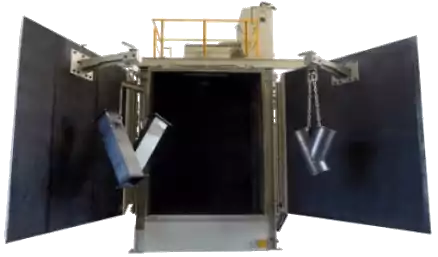 Máquina Granalladora Turbinada de Dos Puertas con Ganchera Fija GM