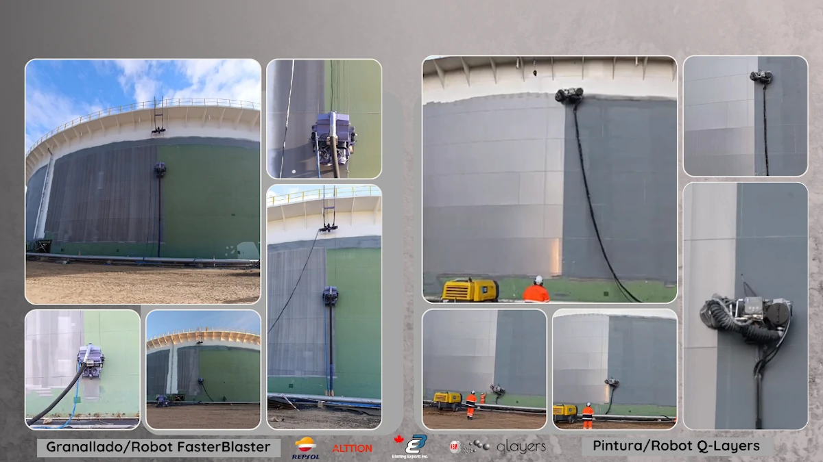 Primer Proyecto Robotizado de Granallado y Pintura a nivel mundial de Tanque de Almacenamiento