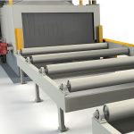 Transportador de Rodillos Máquina Granalladora con Mesa de Rodillos - CMV