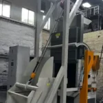 Máquina Granalladora De Cinta Rotativa Modelo ET-160 Y Cargador Para Piezas De Fundición De Hierro