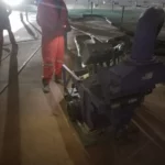 Granallado en interior del Tanque TV-2005 en la empresa Diavaz Con equipo Faster